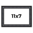thumbnail image 1 of 11x7 Frame Black Real Wood Picture Frame Width 1.25 inches | Interior Frame Depth 0.5 inches |, 1 of 8