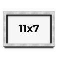 thumbnail image 1 of 11x7 Frame Brushed Silver Solid Wood Picture Frame | 0.75 Inch Moulding Width | Rabbet Depth 0.75, 1 of 5
