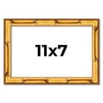 thumbnail image 1 of 11x7 Frame Gold Bamboo Solid Wood Picture Frame | 1 Inch Moulding Width | Interior Frame Depth 0.75, 1 of 8