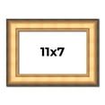 thumbnail image 1 of 11x7 Frame Gold Plein Aire Solid Wood Picture Frame Width 2 Inches | Interior Frame Depth 0.5, 1 of 8