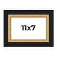thumbnail image 1 of 11x7 Frame Gold Real Wood Picture Frame Width 2.25 Inches | Interior Frame Depth 0.5 Inches |, 1 of 8