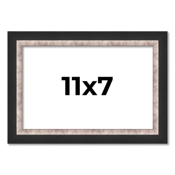 11x7 Frame Silver Real Wood Picture Frame Width 1.25 Inches | Interior Frame Depth 0.75 Inches |
