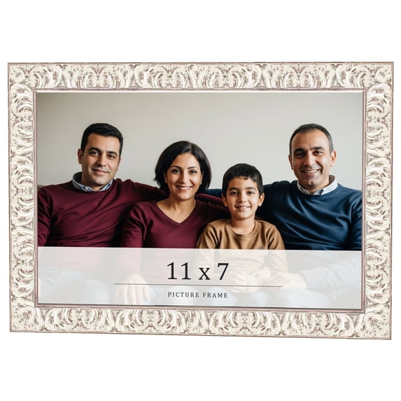 11x7 Frame White Real Wood Picture Frame Width 1.5 inches | Interior Frame Depth 0.5 inches |