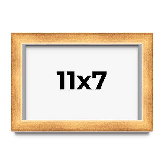 11x7 Shadow Box Bronze Cross-Brushed Display Frame | 1.625 Inches Deep Solid Wood | UV Resistant