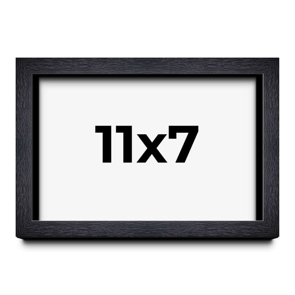 11x7 Shadow Box Frame Black | 1 Inches Deep Real Wood Farmhouse Shadowbox Display Frame | UV