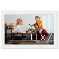 thumbnail image 1 of 11x7 White Wood Picture Frame - UV Acrylic, Foam Board Backing, Hanging Hardware, 1 of 9