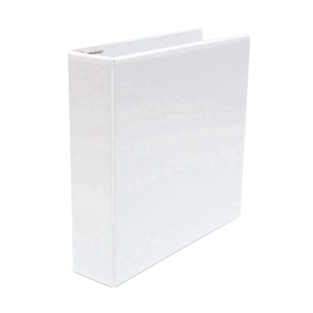 11x8.5 Binder Vinyl Panel with pockets Featuring a 2" Angle-D Ring White