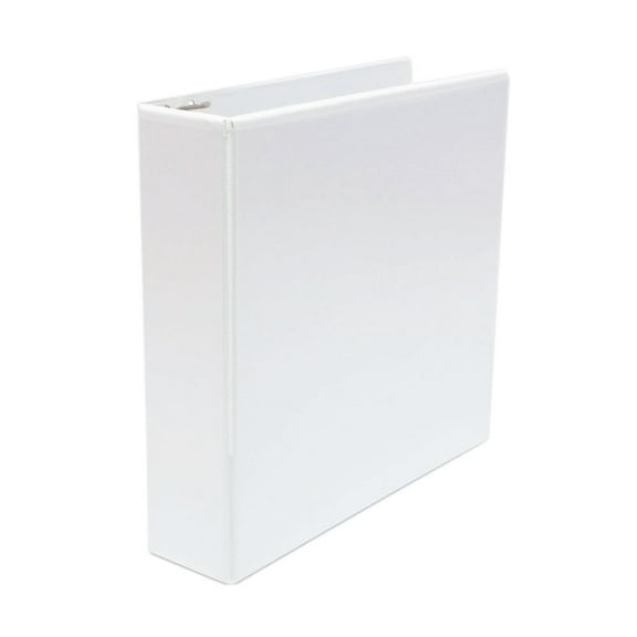 11x8.5 Binder Vinyl Panel with pockets Featuring a 2" Angle-D Ring White