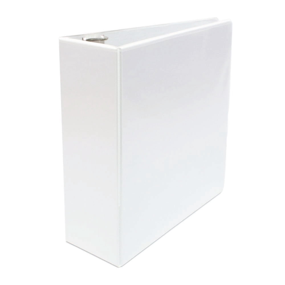 11x8.5 Binder Vinyl Panel with pockets Featuring a 3" Angle-D Ring White