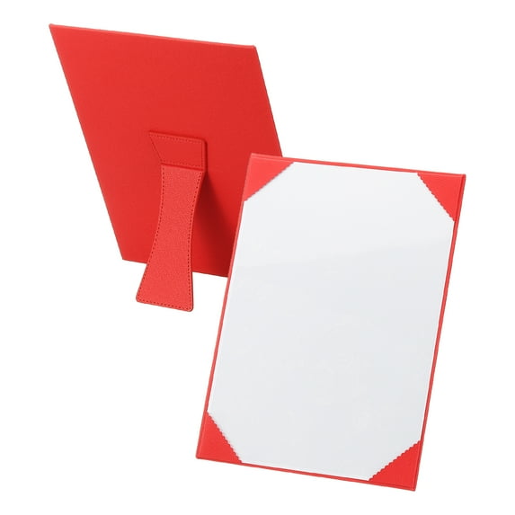 11x8.5 Certificate Holder with Stand, Single-Sided Document Holders Vertical for Award Diploma Graduation Achievement Business License, Red