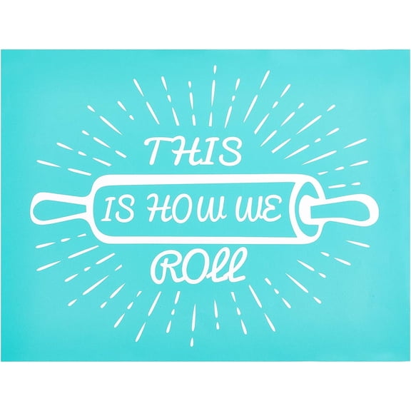 11x8.6 Inch Rolling Pin Silk Screen Stencil This Is How We Roll Self-Adhesive Silk Screen Printing Stencil Kitchen Sign Stencil DIY