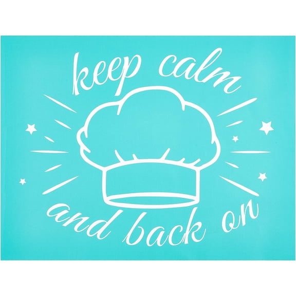 11x8.6 Inch Self-Adhesive Silk Screen Printing Stencil Keep Calm and Back On Sign Stencil Reusable Pattern Stencils for Painting on Wood Fabric T-Shirt Wall and Home Decorations DIY