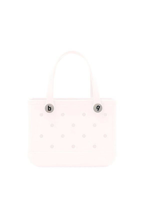 11x8.6x4.5 Inch Waterproof Washable Tote for Beach Boat Pool Work Sports - Lightweight Cute Tote Bag White