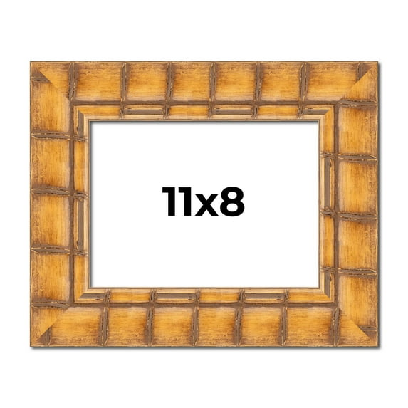 11x8 Frame Beige Real Wood Picture Frame Width 3 inches | Interior Frame Depth 0.5 inches | Natural