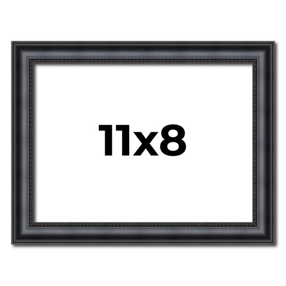 11x8 Frame Black Real Wood Picture Frame Width 1.25 inches | Interior Frame Depth 0.5 inches |