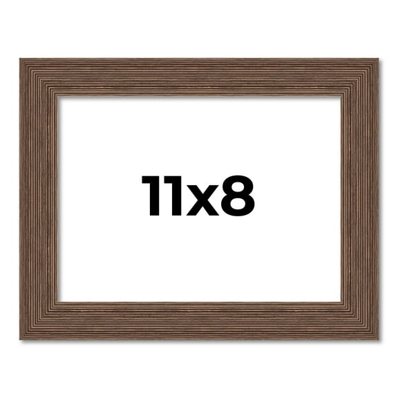 11x8 Frame Brown Distressed Barnwood Picture Frame | Rustic Farmhouse Photo Frame Includes UV