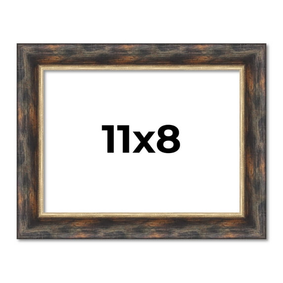 11x8 Frame Gold Real Wood Picture Frame Width 1.5 inches | Interior Frame Depth 0.5 inches |
