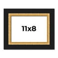 thumbnail image 1 of 11x8 Frame Gold Real Wood Picture Frame Width 2.25 Inches | Interior Frame Depth 0.5 Inches |, 1 of 8