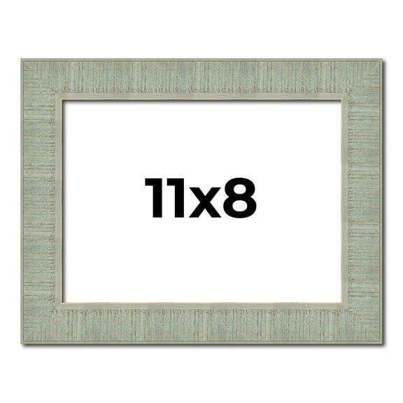 11x8 Frame Green Desert Pear Solid Wood Picture Frame | 1.625 Inch Moulding Width | Interior Frame