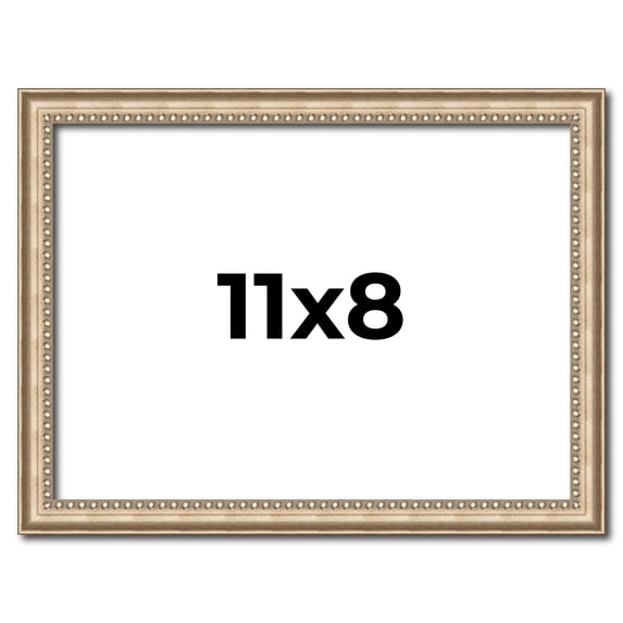 11x8 Frame Silver Real Wood Picture Frame Width 0.75 Inches | Interior Frame Depth 0.5 Inches |