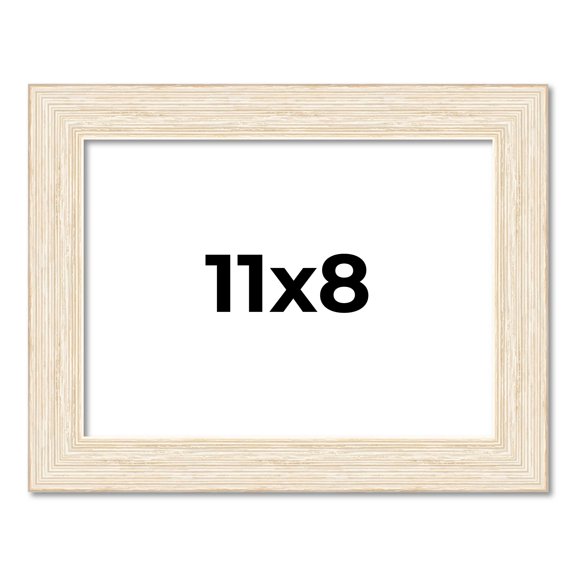 11x8 Frame White Barnwood Picture Frame Includes UV Acrylic Plexiglass, Acid Free Foam Backing