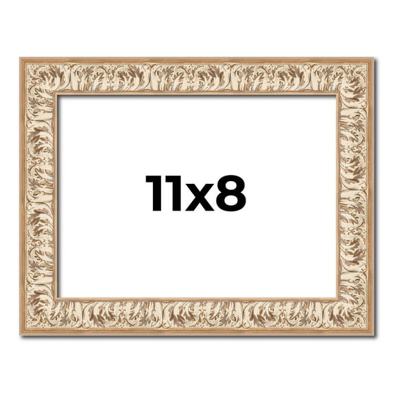 11x8 Frame White Real Wood Picture Frame Width 1.5 inches | Interior Frame Depth 0.5 inches |