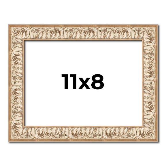 11x8 Frame White Real Wood Picture Frame Width 1.5 inches | Interior Frame Depth 0.5 inches |