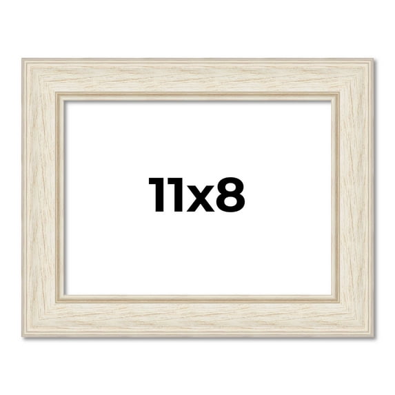 11x8 Frame White Real Wood Picture Frame Width 1.75 inches | Interior Frame Depth 0.5 inches |