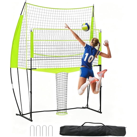 11x8 Ft Volleyball Net, Height Adjustable for Durable Training Equipment with Carry Bag, Easy Setup for Indoor Outdoor Beach Backyard