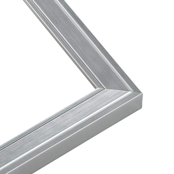 11x9 Contemporary Silver Complete Wood Picture Frame with UV Acrylic, Foam Board Backing, & Hardware