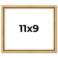 thumbnail image 1 of 11x9 Frame Beaded Gold Solid Wood Picture Frame | 0.75 Inches Moulding Width | Liscio Oro, 1 of 8