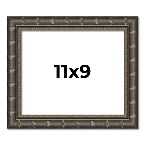 11x9 Frame Black Bamboo Solid Wood Picture Frame Width 1.5 Inches | Interior Frame Depth 0.5 Inches