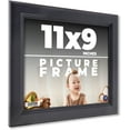 thumbnail image 1 of 11x9 Frame Black Picture Frame - Complete Modern Photo Frame Includes UV Acrylic Shatter Guard, 1 of 8