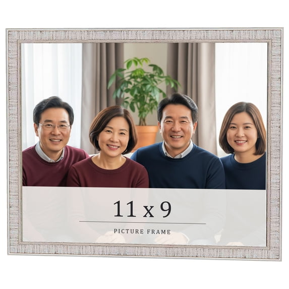 11x9 Frame White Real Wood Picture Frame Width 0.75 inches | Interior Frame Depth 0.5 inches |