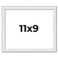 thumbnail image 1 of 11x9 Frame White Real Wood Picture Frame Width 0.75 inches | Interior Frame Depth 0.5 inches |, 1 of 8