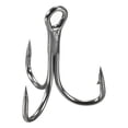 thumbnail image 1 of 12# 0.51" Treble Fish Hooks Carbon Steel Bend Hook with Barbs, Black 20 Pack, 1 of 5