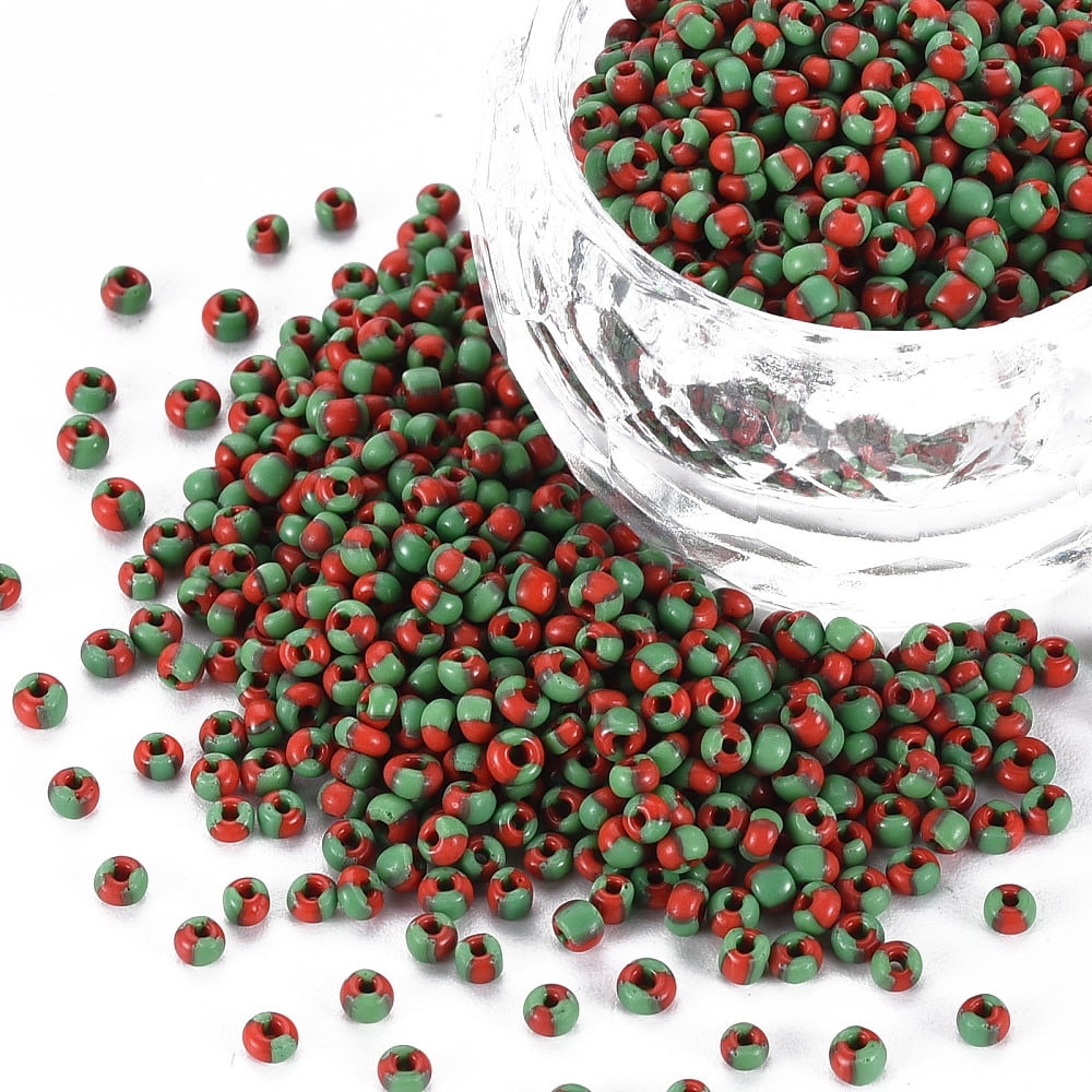 12/0 Glass Beads Opaque Colours Seep Green 2mm hole: 0.8mm