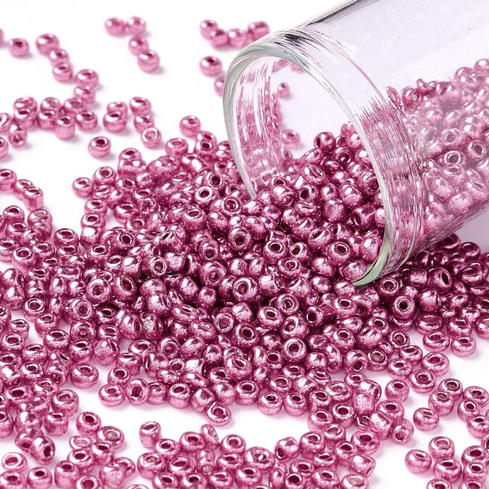 12/0 Glass Seed Beads Metallic Colours Style Round Camellia 12/0 2mm Hole: 1mm about 30000pcs/pound