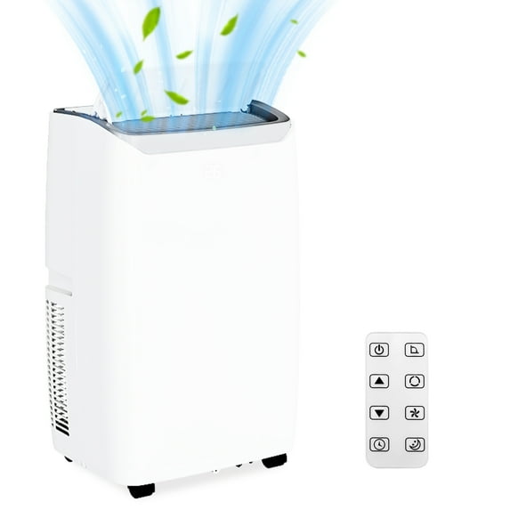 12,000 BTU Portable AC Units for Rooms,3-In-1 Air Conditioner,Remote,LED Display,24H Timer,White