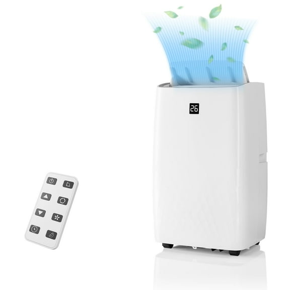 12,000 BTU Portable Air Conditioner, 3 in 1 Air Cooler, AC Portable Unit Cools Up to 550 Sq.Ft, Quiet AC Unit with Cool, Dehumidifier & Fan Mode, 24 Hour Timer, LED Display, Window Mount Exhaust Kit