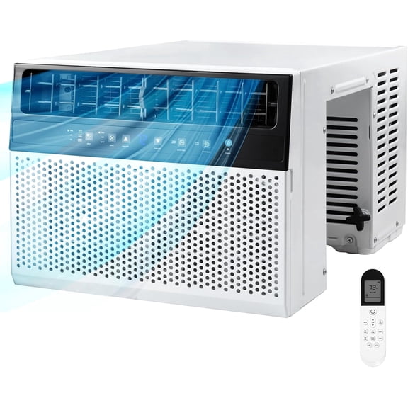 12,000 BTU U-Shaped Window Air Conditioner Unit Cools up to 550 Sq.Ft.with 6 Modes 24H Timer,Ultra Quiet Window AC Units with Full Window View,Energy Saving,Easy to Install,Black