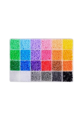 12,000-Piece 2.6mm Melting Beads – 24 Mixed Colors, DIY Craft Beads for Bracelet Making, Jewelry, and Art Projects, Bulk Set