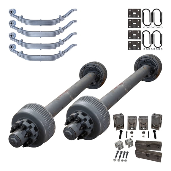 12,000 lb TK Tandem Axle Kit with Suspension - 24K Capacity, 74" Hubface 46" Spring Center