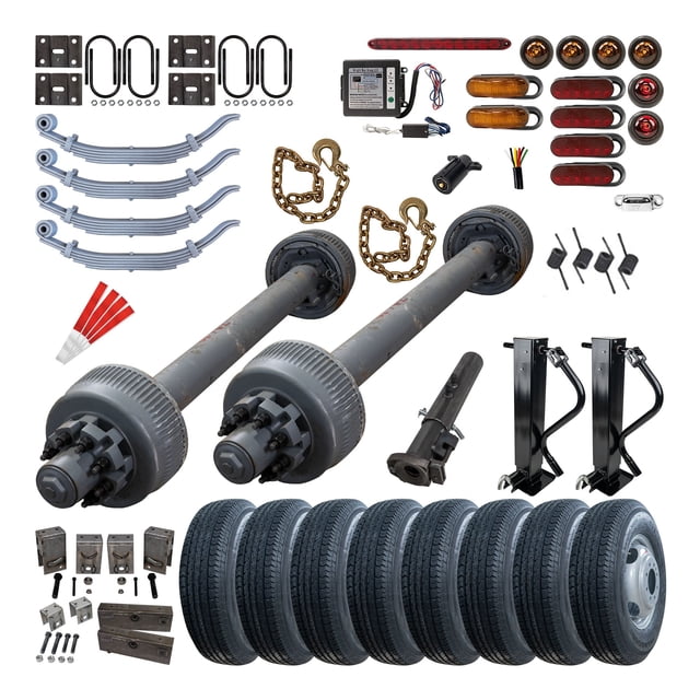 12,000 lb Tandem Axle Gooseneck TK Trailer Kit - 24K Capacity Heavy ...