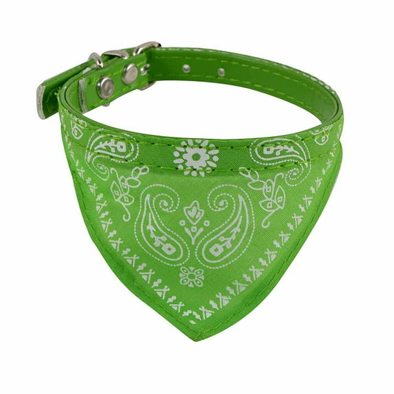 12.01x0.35 Inch Small Pet Dog Neck Scarf Bandana Collar - PU Material Adjustable Neckerchief for Puppies