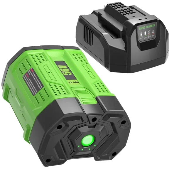 12.0Ah Replacement for EGO 56V Battery and Charger Compatible with EGO 56 Volt Lithium-Ion Battery Power Tools