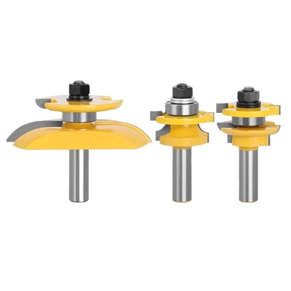 12 1/2 Handle-3PCS, Solid Carbide Milling Cutter,Woodworking Bit,Engraving Wood Tool,Kitchen Door Knife ,Great Multi-Purpose Application