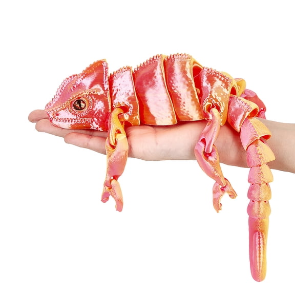 12 1/4" x 2 1/4" 3D-Printed Large Articulated Plastic Lizard Toy