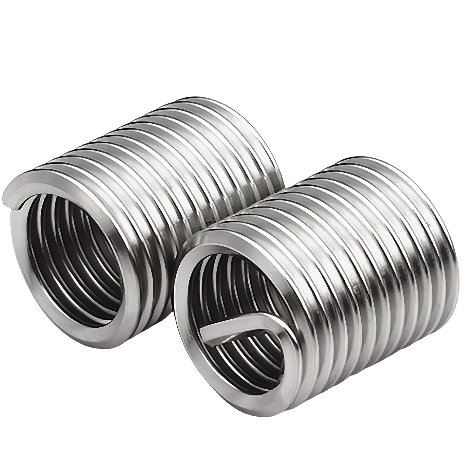12 1.75 2 spiral coil internal thread inserts, spiral coil screws, 304 stainless steel, metric, 30 pieces