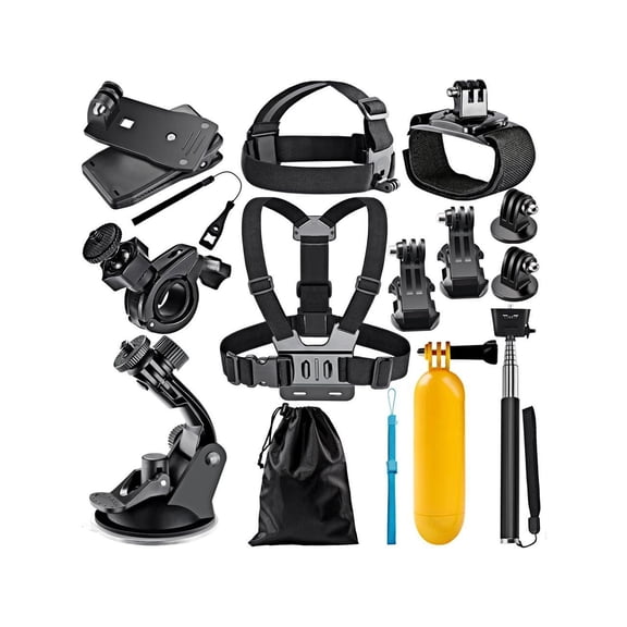 12 in 1 Action Camera Accessory Kit Compatible with GoPro Hero 12 11 10 9 8 7 6 5 4 GoPro Max GoPro Fusion Insta360 DJI Osmo Action Action 2 AKASO and more